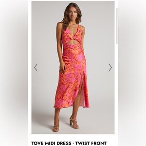 Showpo Midi Satin Dress